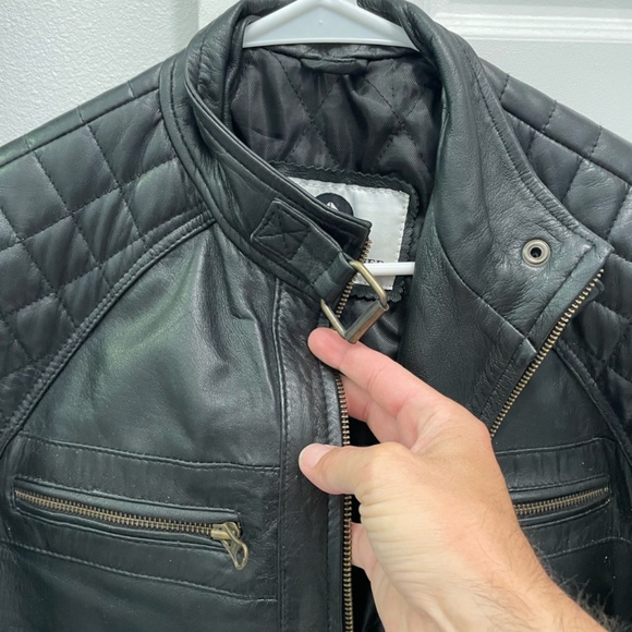 Artistry Leather men's leather biker jacket - Picture 5 of 7